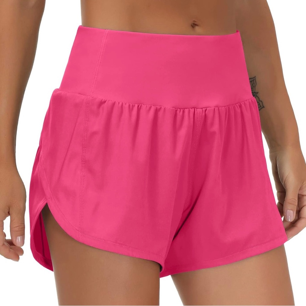 NWT THE GYM PEOPLE Womens High Waisted Quick Dry Pink Athletic Shorts Size XS